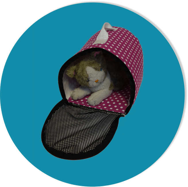 Pehmolelun kantokoppa mini kissalla